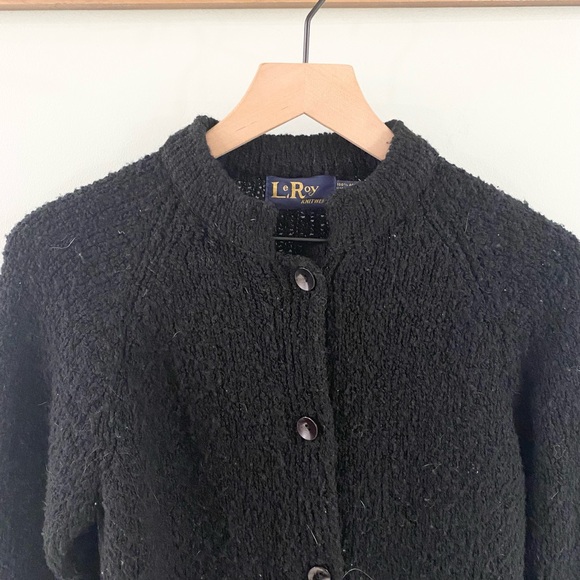 LeRoy Knitwear Vintage Long Sleeve Button Front Cardigan Size Medium - Picture 7 of 7